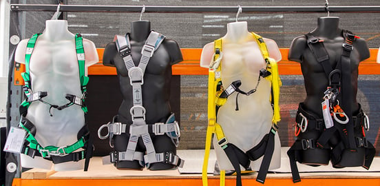 Range of harnesses on display at HSE Sydney